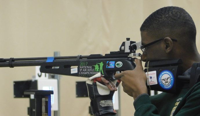 During the match, competitors fire on CMP’s electronic targets from prone, standing and kneeling positions.