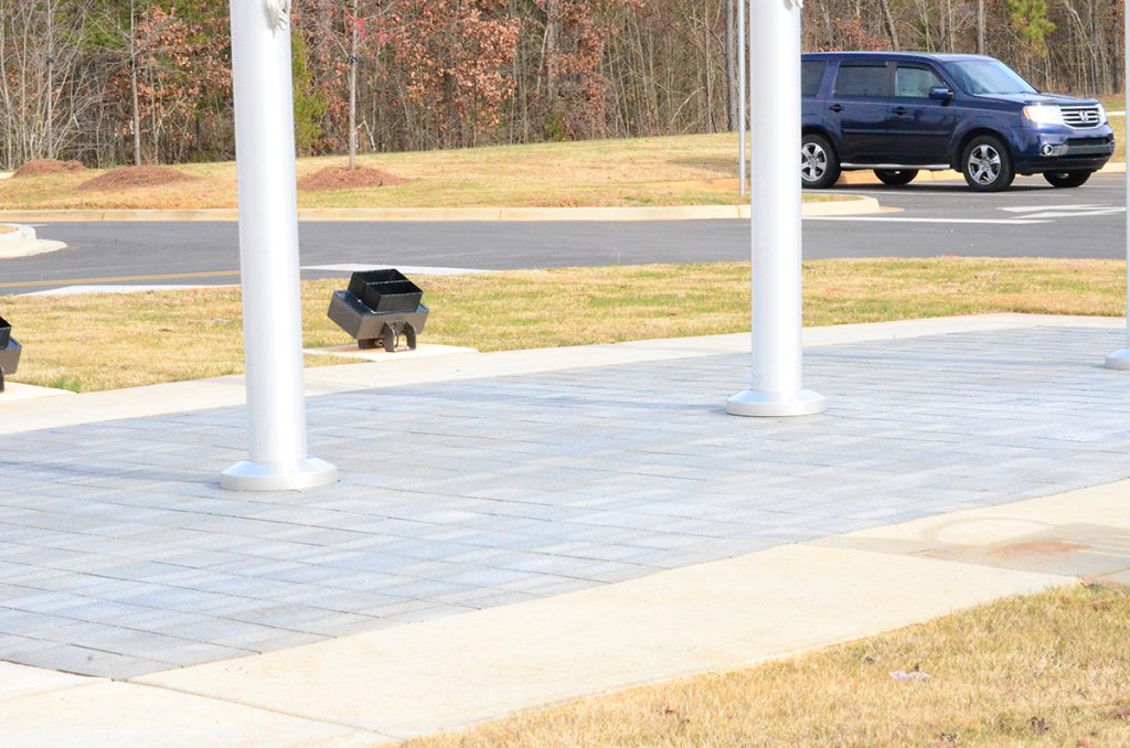 Pavers are located on rifle, pistol and shotgun ranges and throughout the 500-acre facility.