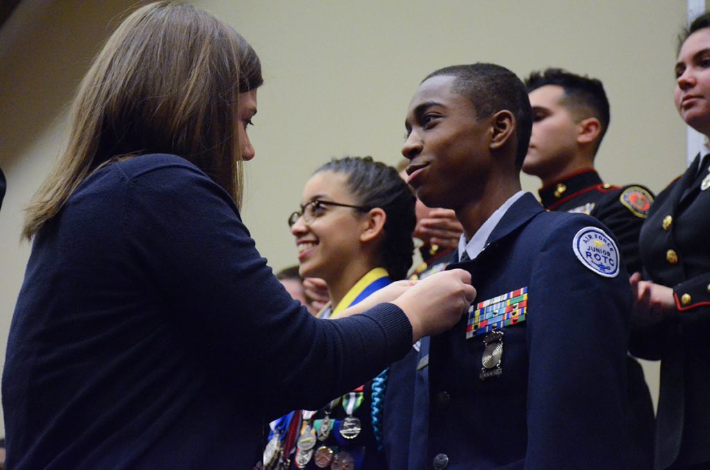 Being pinned with a Junior Distinguished Badge is one of the highest honors in air rifle.