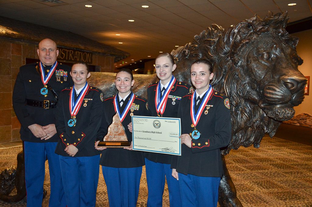 In 2018, Henry was part of the all-girl team which placed first at the JROTC National event.