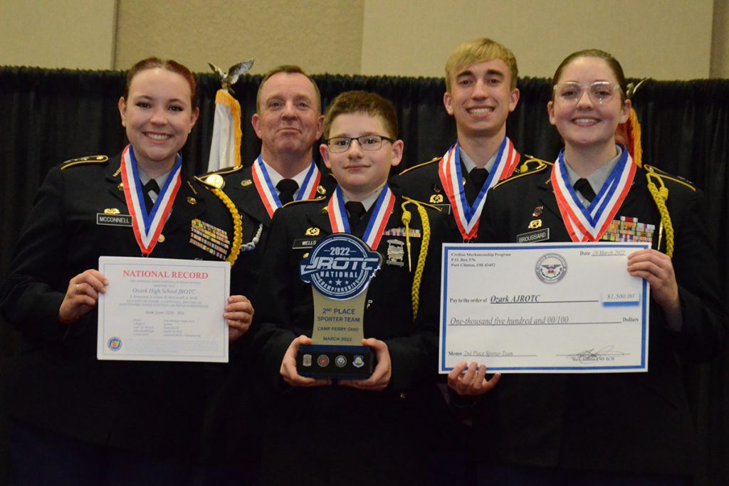Ozark High School from Missouri posted a new sporter Army JROTC 3x20 team record during the event.