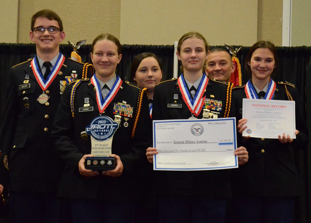 Sarasota Military Academy from Florida fired a new precision Army JROTC 3x20 team record score.