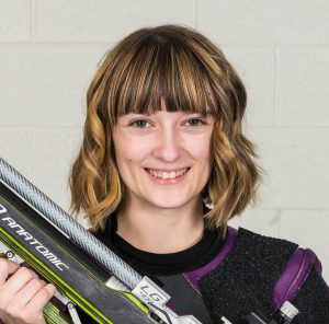 Caroline Martin is currently a junior on the Granbury High School Rifle Team. Photo courtesy of Granbury High School