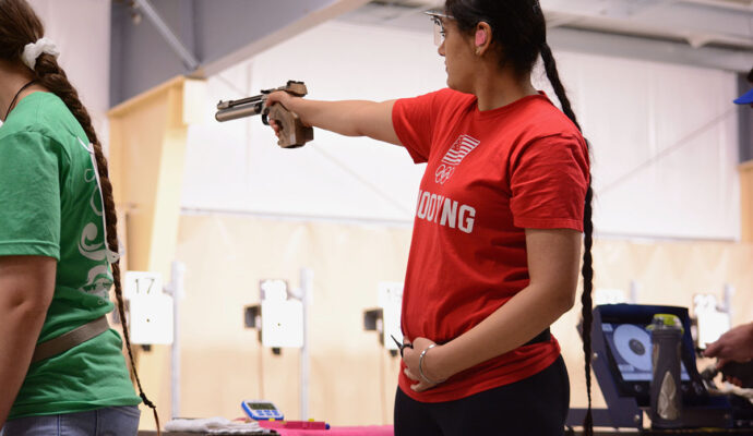 Suman Sanghera was the overall junior athlete in the 60 Shot Junior Pistol competition.