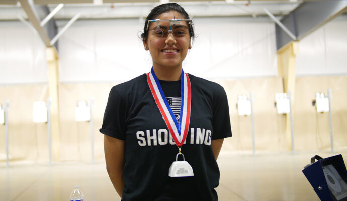 Suman Sanghera earned wins in all three air pistol competitions (60 Shot Junior/Open and the Super Final).