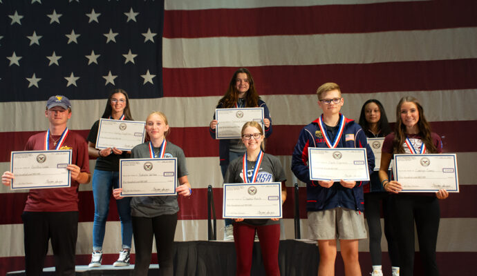 The top 8 individuals in the CMP Precision Air Rifle Championship.